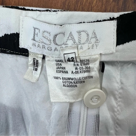 Escada Margaretha Ley Vintage Black and White Pencil Skirt Size 42 or US 10 B27 - Picture 3 of 5